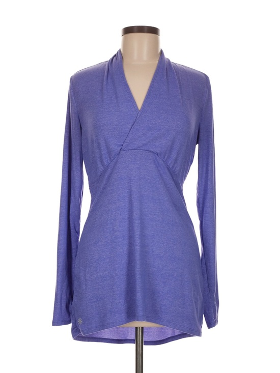 Athleta Tops - Athleta Krishna Tunic Top Purple Deep V-Neck Long Sleeve Thumbholes Women  Large